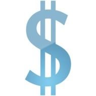 Blue Dollar Sign drawing