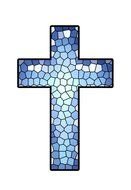 Blue Communion Cross Clip Art N2