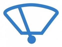 Vectorillustratie Van Ruitenwisser Ingeschakeld Auto Pictogram