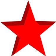 3D Red Star clipart