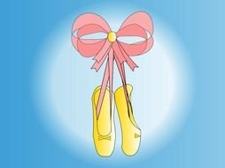 yellow Ballet Shoes drawing