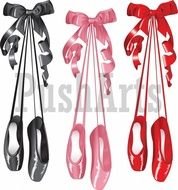 Black And White Ballet Shoes Clip Art N2