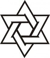 painted white star of David