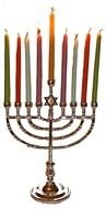 Displaying Lit Menorah drawing