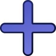 Add Blue Vector Clip Art N2