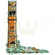 Luau Tiki Border Clip Art