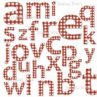 Red Gingham Clip Art N2