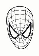 Spider-Man Marvel Hero Mask, black outline