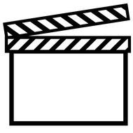 Blank Movie Clapper Clip Art