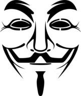 Guy Fawkes Mask Stencil