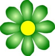 Green Flower Clip Art N34