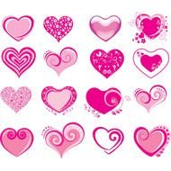 Valentines Hearts set drawing