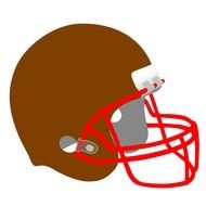 Colorful football helmet clipart