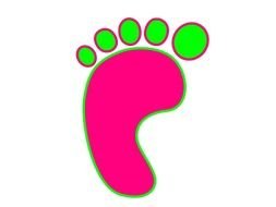 Clipart of Pink Baby Feet