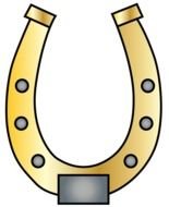 painted golden horseshoe