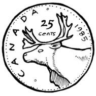 Canadian Quarter Clip Art