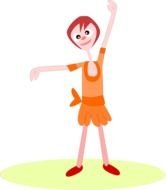 cartoon ballerina girl