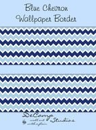 Navy Blue Chevron Wall Border drawing