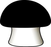 Black Mushroom Clip Art