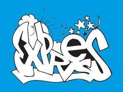 Express Graffiti Piece drawing
