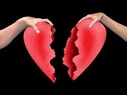 broken heart in hands