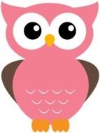 Pink Cartoon Owl Clip Art N12