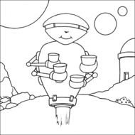 Printable Robot Coloring Page