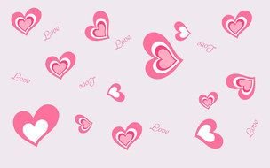 wallpaper with pinky hearts