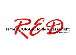Red Is For Courage drawing