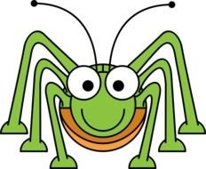 Cartoon green Bug, Clip Art