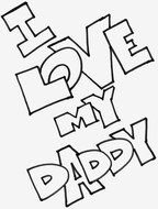 I Love You Dad Coloring Pages drawing