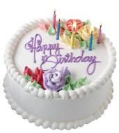 birthday cake with white cream as a picture for clipart