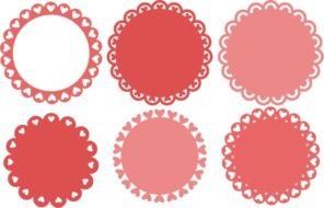 pink lace napkins on a black background