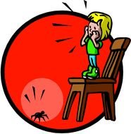 Scared Girl Clip Art N4