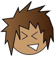 Cartoon Boy With Brown Hair as a graphic illustration