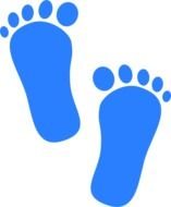 Blue Baby Footprints Clip Art N19