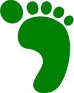 Footprint green drawing