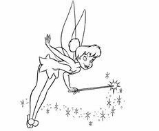 drawn fairy with a magic wand