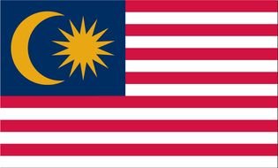 painted rectangular flag of Malaysia