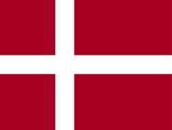 red Denmark Flag drawing