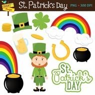 St Patricks Day Rainbow Clip Art darwing