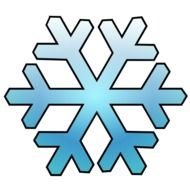 Cartoon bright snowflake clipart