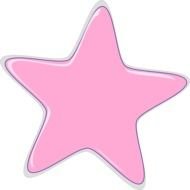 Pink Star Clip Art N35