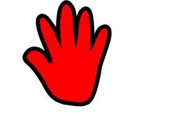 Red Hand Print Clip Art N5