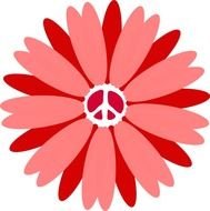 Flower Peace Sign Clip Art N2