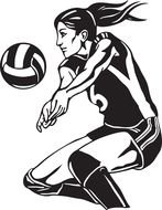 Volleyball Player Clip Art Free drawing