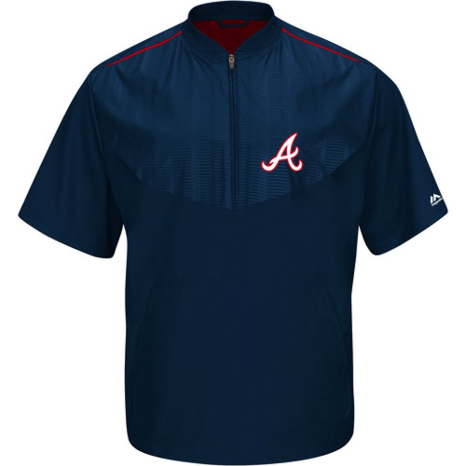 Atlanta Braves 2015 On Field Short Sleeve Training Jacket By Majestic