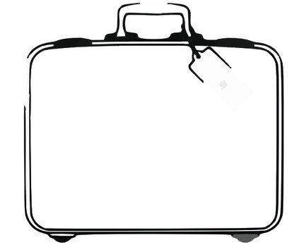 Suitcase Clip Art Black And White N10