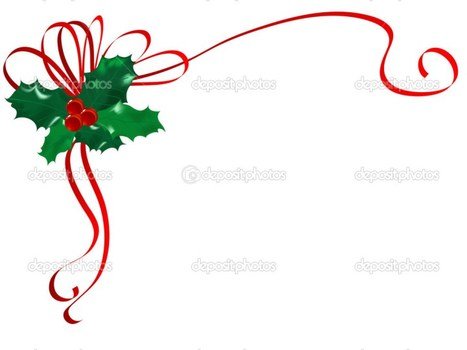 Christmas Holly Corner Border N2