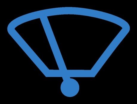 Vectorillustratie Van Ruitenwisser Ingeschakeld Auto Pictogram